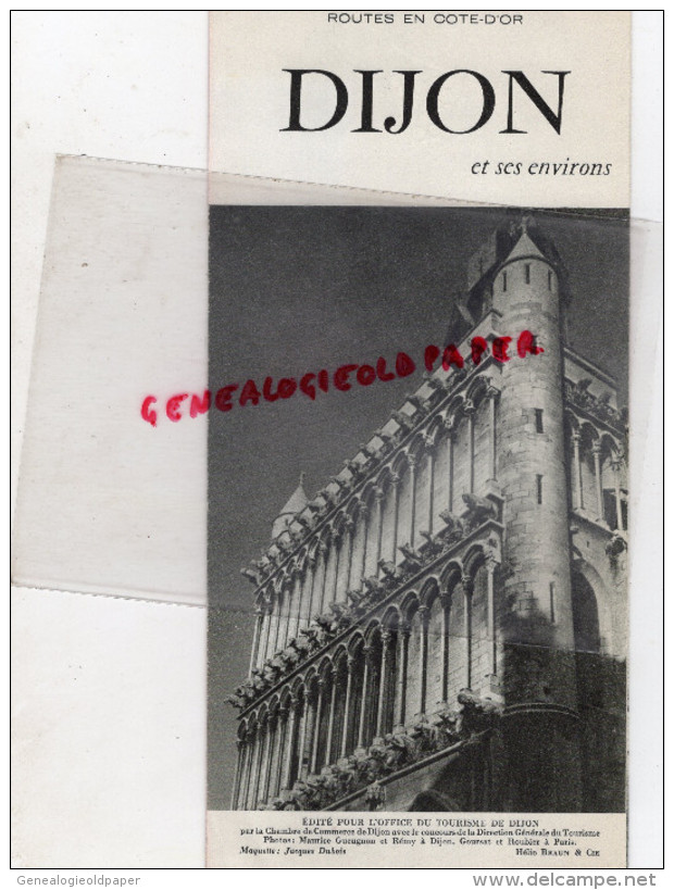 21 - DIJON - DEPLIANT TOURISTIQUE BOURGOGNE- ANNEES 40 - Dépliants Touristiques