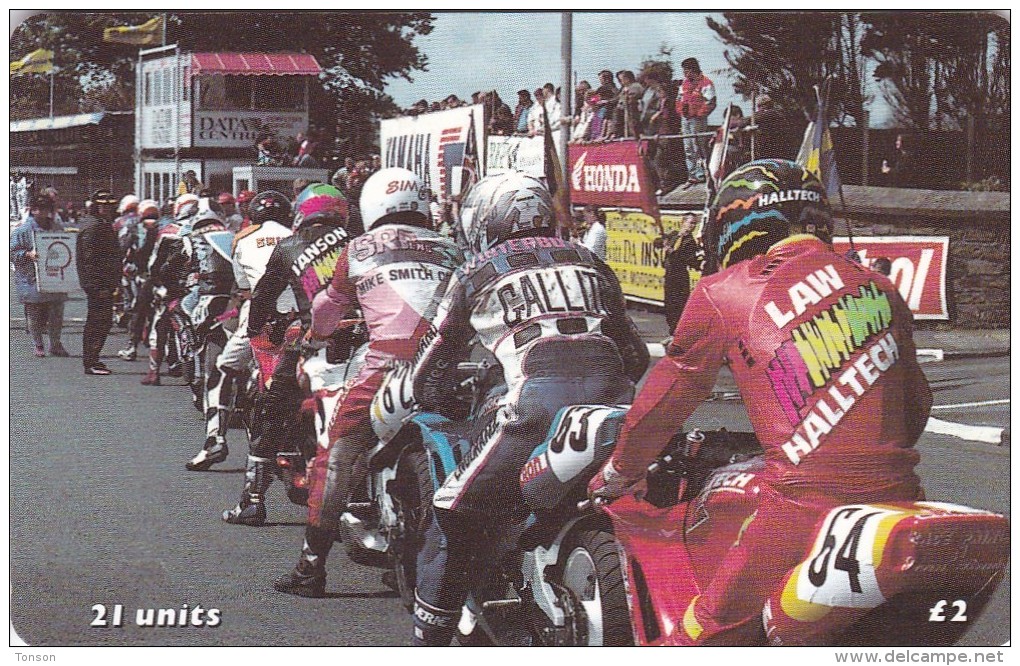 Isle Of Man, MAN 155, TT Racers 2000, Ready For The Start, 2 Scans . - Man (Isle Of)