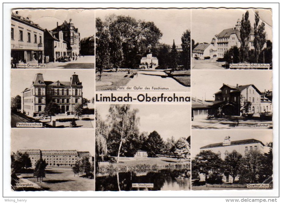 Limbach Oberfrohna - S/w Mehrbildkarte 1 - Limbach-Oberfrohna