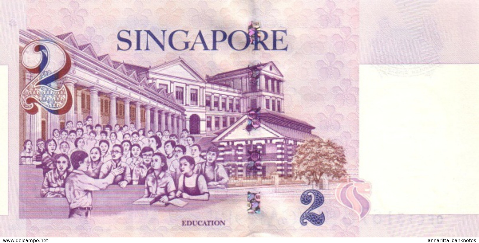 SINGAPORE 2 DOLLARS ND (1999) P-38a UNC  [SG132a] - Singapore