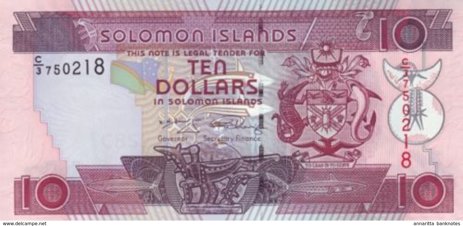 Solomon Islands 10 Dollars ND (2009), UNC, P-27a, SB217a - Isla Salomon