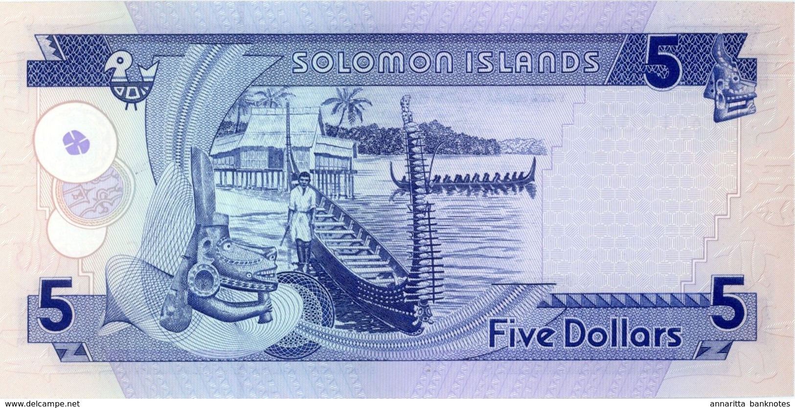 Solomon Islands 5 Dollars ND (1997), UNC, P-19a, SB209a RARE! Low Serial - Solomon Islands