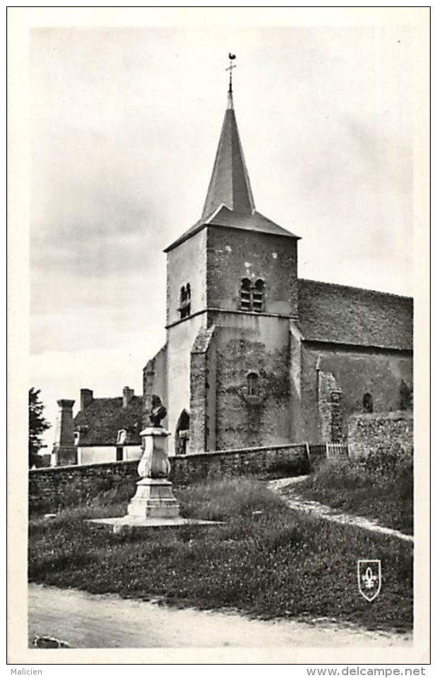 - Depts Div.-ref-HH336- Nievre - Bazoches Du Morvan - L Eglise - Carte Bon Etat - - Bazoches