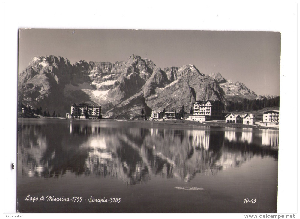 N2672 CARTOLINA In BIANCO E NERO Del LAGO DI MISURINA, SORAPIS + BOLLO OLIMPIADI 1960, NICE TIMBRE - Altri & Non Classificati