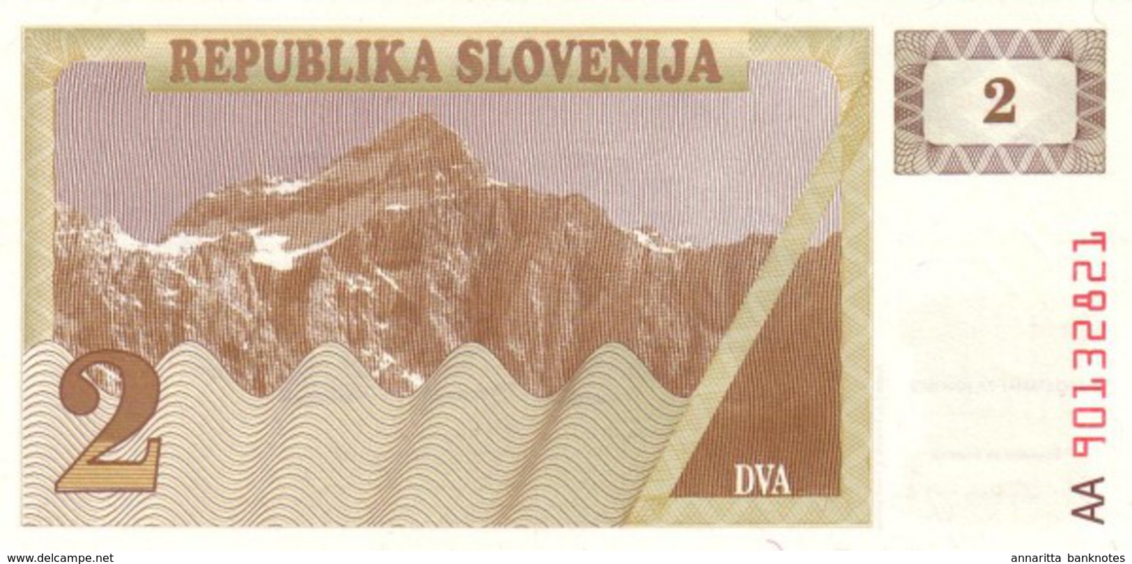 Slovenia 2 Tolarjev ND (1990), UNC (P-2a, B-202a) - Slowenien