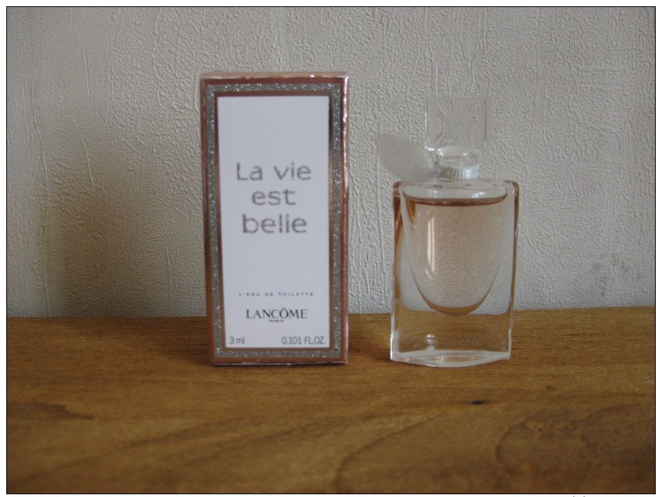 MINIATURE DE PARFUM LA VIE EST BELLE DE LANCOME EAU DE TOILETTE 3ML - Miniatures Femmes (avec Boite)