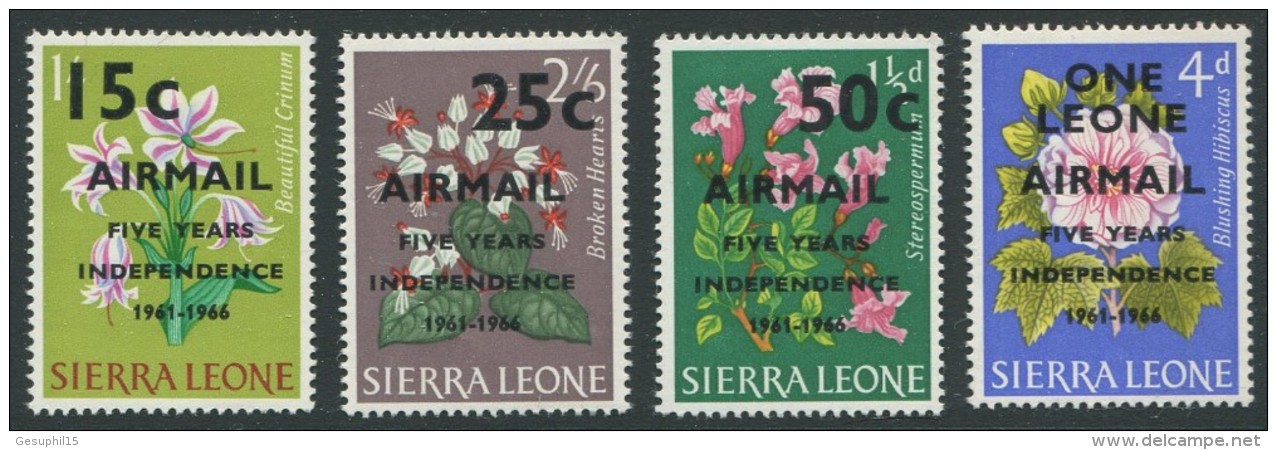 SIERRA LEONE / 5 Jahre Unabhängigkeit / MiNr. 360, 361, 362 Und 363 / Postfrisch / MNH / ** - Sierra Leone (1961-...)