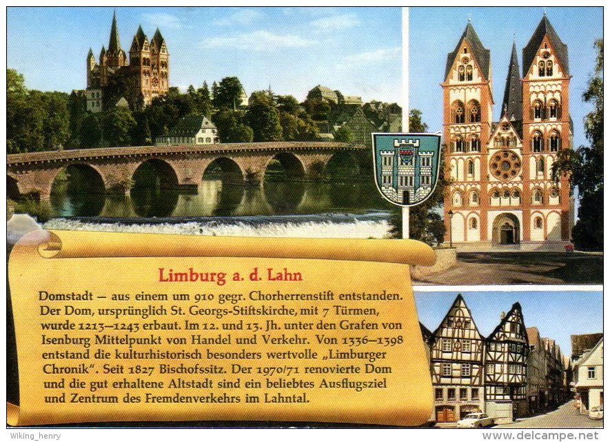 Limburg An Der Lahn - Mehrbildkarte 3  Mit Chronik - Limburg