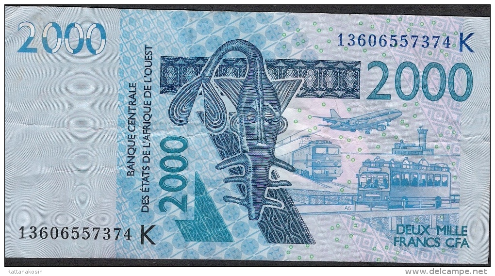 W.A.S. SENEGAL P716Kk 2000 FRANCS 2013 AVF Folfds NO P.h. ! - Senegal