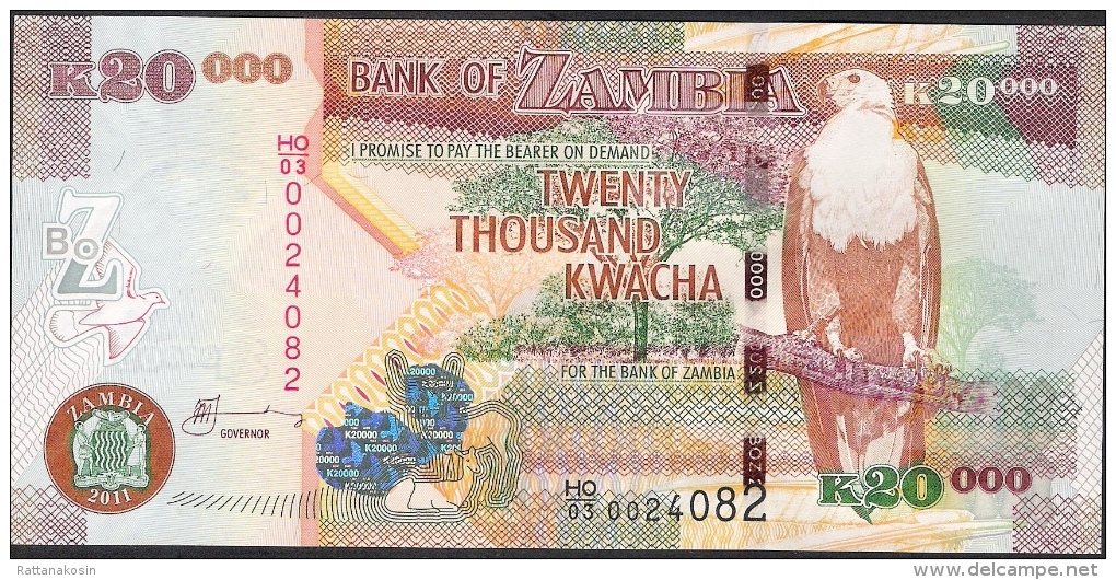 ZAMBIA  P47g 20000 = 20.000 KWACHA 2011   UNC. - Zambia