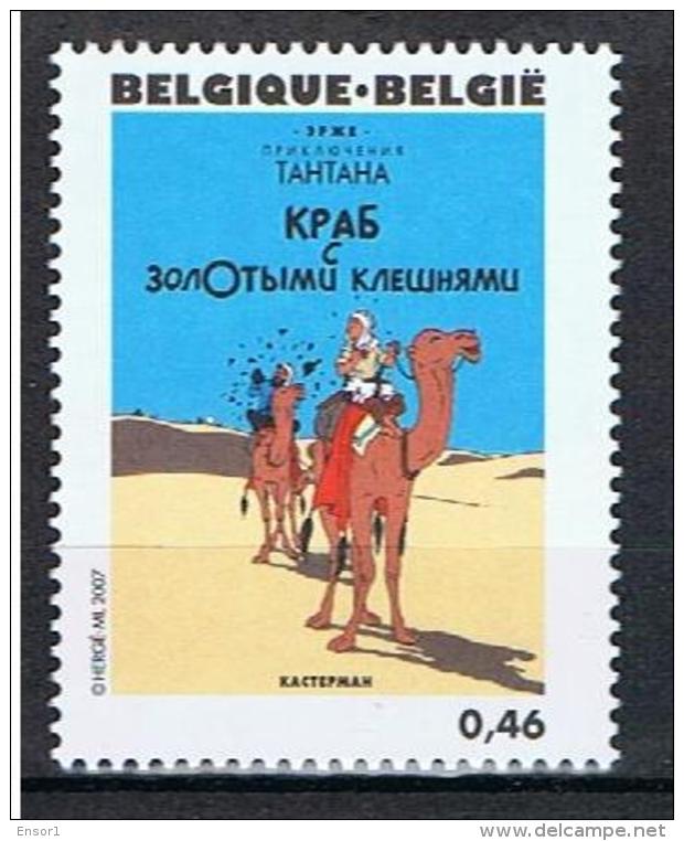 België 2007 Xxx Hergé Strip 3644 Kuifje De Krab Met De Gouden Schaar - Neufs