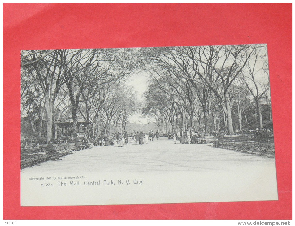 NEW YORK CITY  /  CENTRAL PARK  1902   THE MALL   CIRC NON EDITION - Central Park