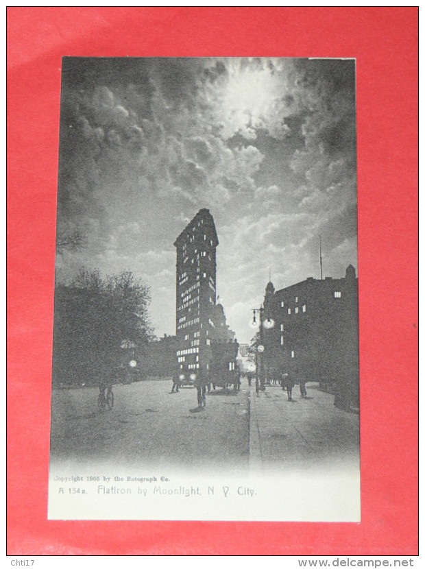 NEW YORK CITY  /  BROOKLYN / MANHATTAN  1902   FLATRON BY MOONLIGHT  CIRC NON EDITION - Brooklyn