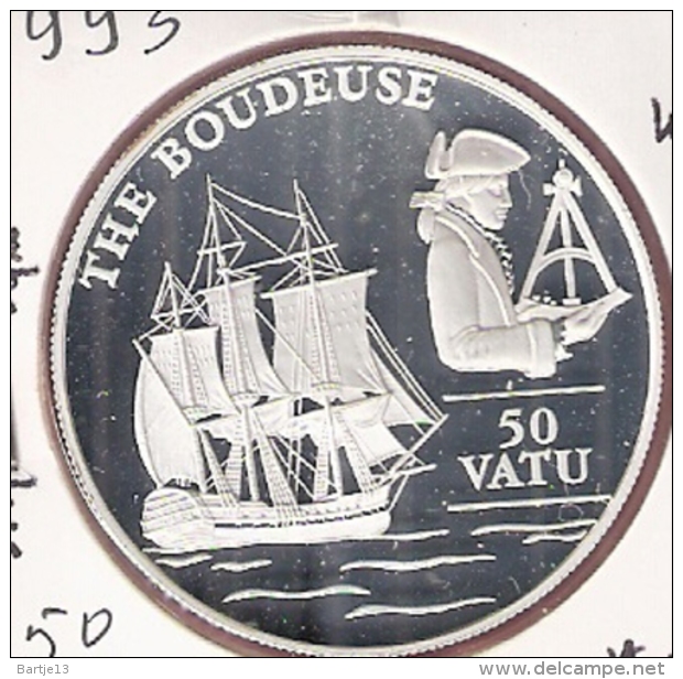 VANUATU 50 VATU 1993 SILVER PROOF KM16 THE BOUDEUSE - Vanuatu