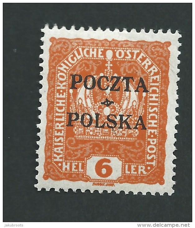 1919.FORGERY , AUSTRIAN  OCCUPATION  6 H.optd. POCZTA  POLSKA  ,CRACOW ISSUE .GUM - Neufs