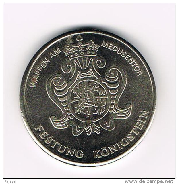 °°° DDR  HERDENKINGSMUNT FESTUNG KÖNIGSTEN RIESENFASS 2500 HL  1725 - Souvenirmunten (elongated Coins)