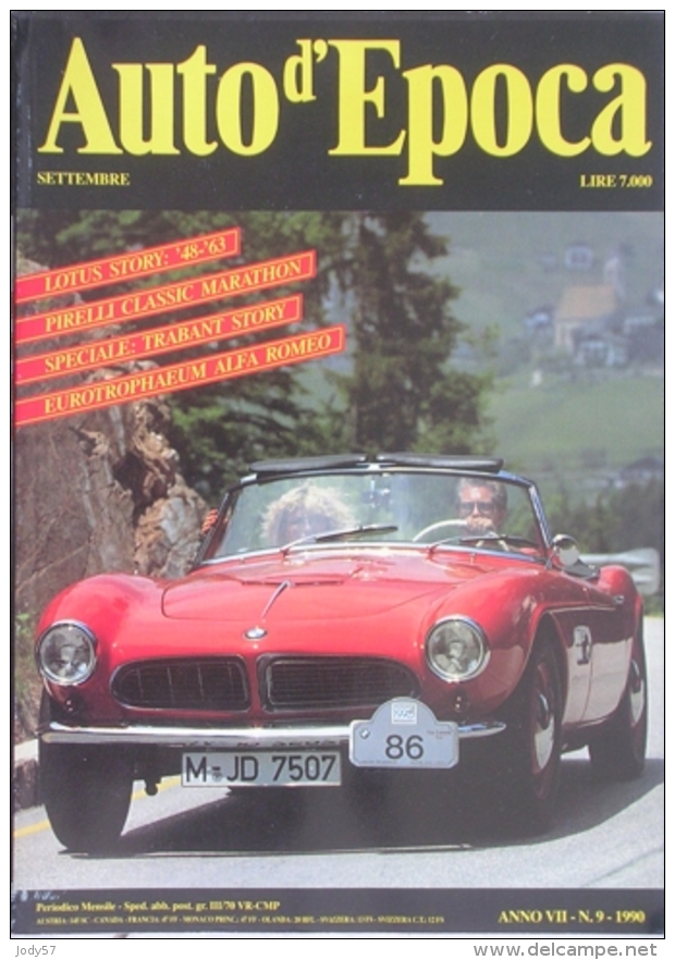 AUTO D' EPOCA - N.9 - SETTEMBRE 1990 - ANNO VII - LOTUS STORY - Motori