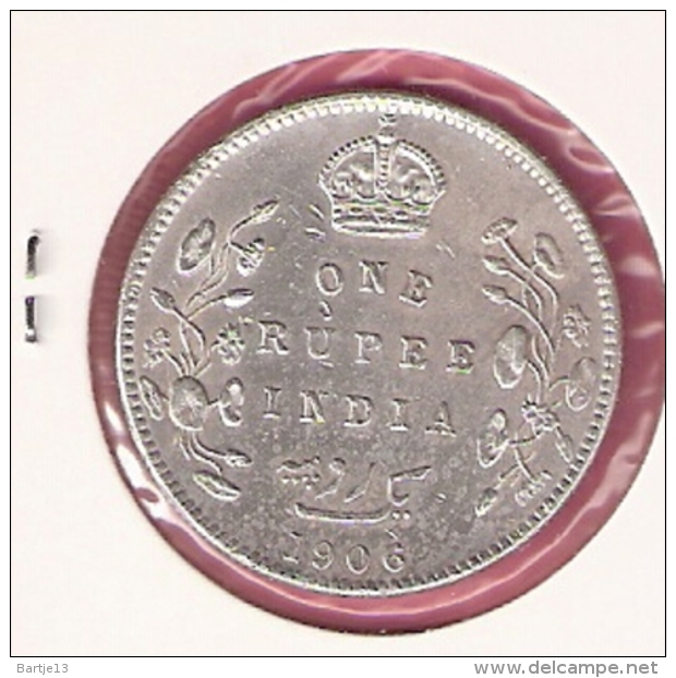 BRITISH INDIA RUPEE 1906 SILVER - Inde