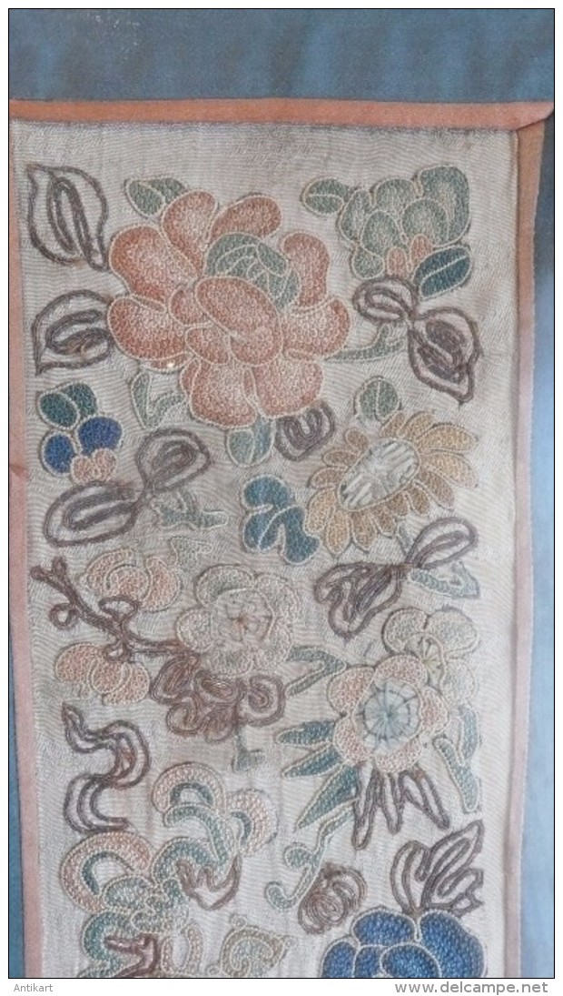 CHINE - Broderie De Soie Aux Pivoines - Cca 1880 - Arte Asiatica