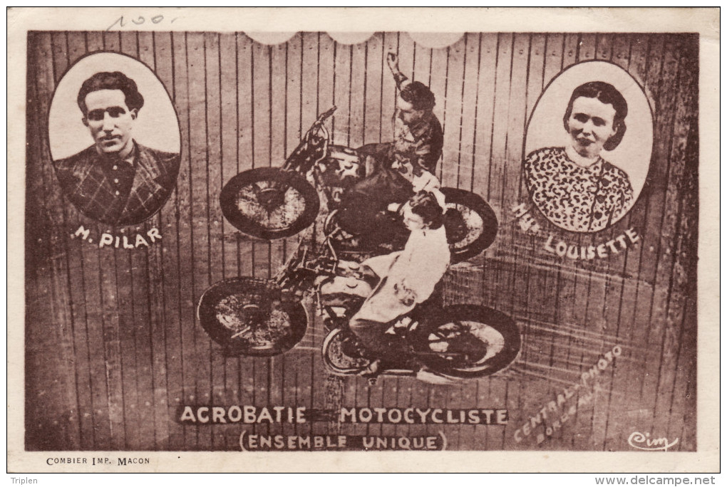 Acrobatie Motocycliste (ensemble Unique) - M. Pilar / Melle Louisette - Cirque