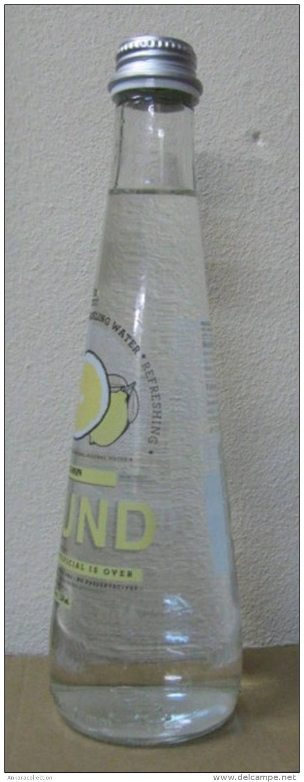 AC - FOUND SPARKLING WATER LEMON ULUDAG EMPTY GLASS BOTTLE & CAP 330 Ml  TURKEY - Sonstige & Ohne Zuordnung