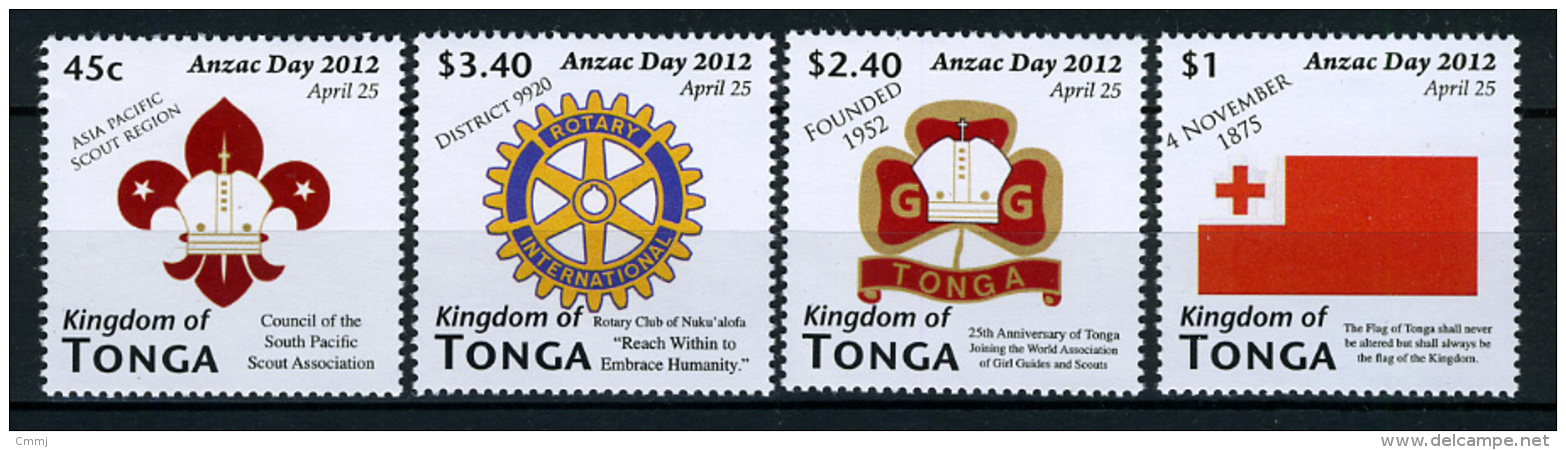 2012 - TONGA  - Mi. Nr. 1771/17774 - NH - ( **) - (K-EA-361369) - Tonga (1970-...)