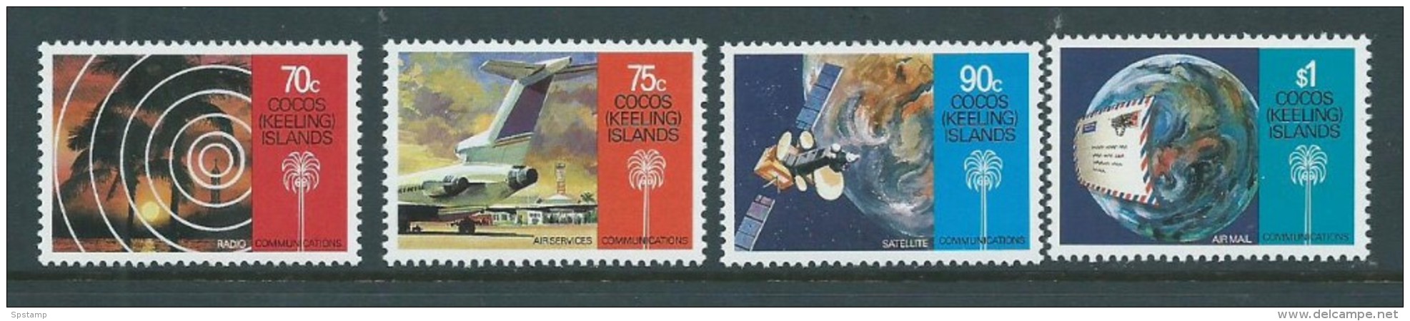 Cocos Keeling Island 1987 Communications Set Of 4 MNH - Cocos (Keeling) Islands