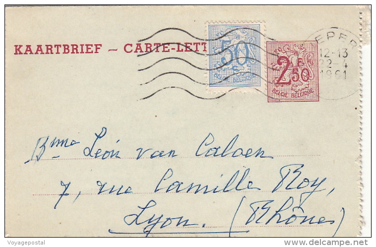 Entier + Complement Dyver Pour La France - Cartes Postales 1951-..
