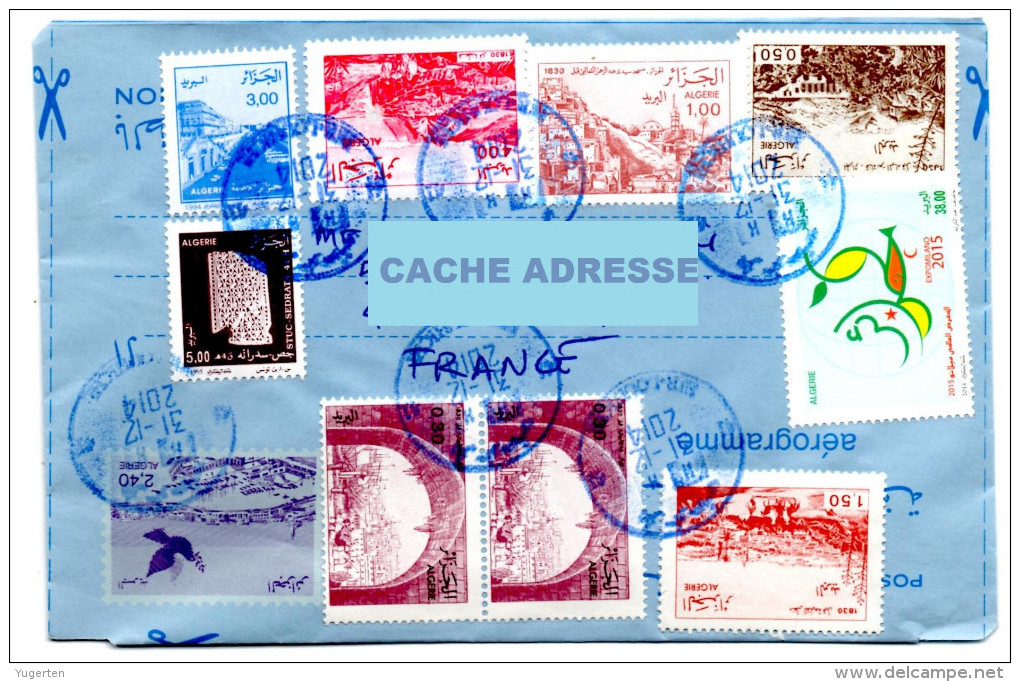 ALGIRIA - RARE Aérogramme Circulé Vers La France - Milano Expo Aerogram Circulated To France Aerogramm Aerograma - 2015 – Milaan (Italië)