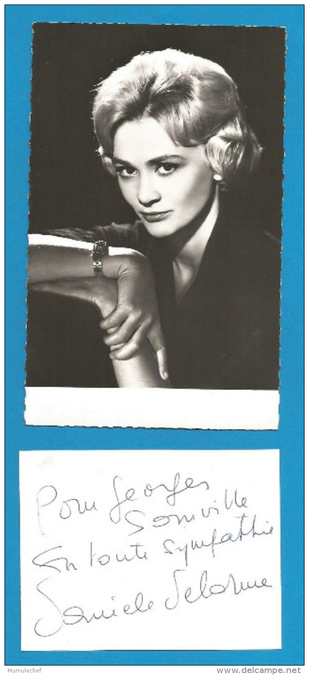 (A194) Signature / Dédicace / Autographe Original De Danielle Delorme - Actrice + Carte - Autres & Non Classés