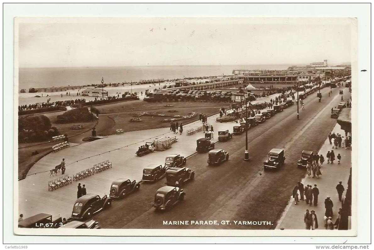 GREAT YARMOUTH MARINE PARADE 1950 VIAGGIATA FP MANCA F.BOLLO - Great Yarmouth