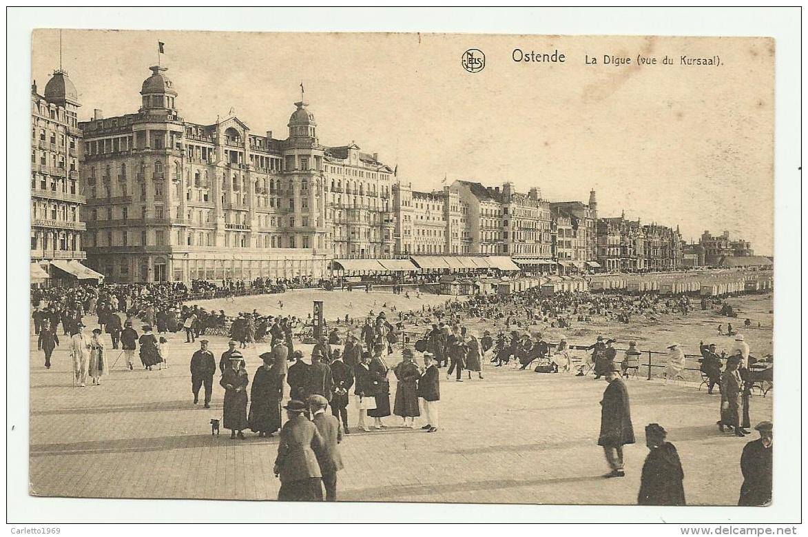 OSTENDE LA DIGUE VUE DU KURSAAL VIAGGIATA FP - Sonstige & Ohne Zuordnung