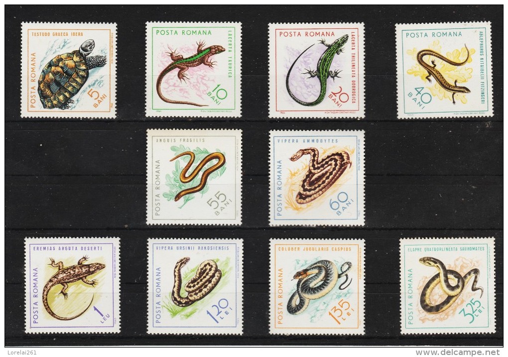 1965 - Reptiles  Mi No 2377/2386 Et Yv No 2100/2109 MNH - Nuevos