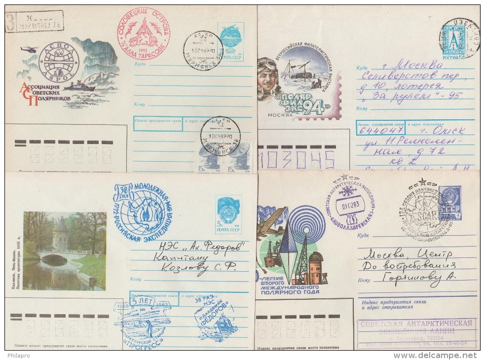 RUSSIE 8  COVERS   ANTARTIQUE      Réf  E794 - Other & Unclassified