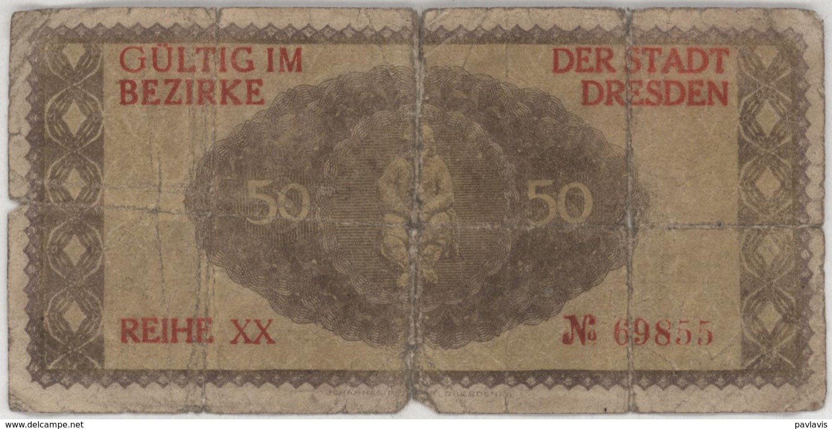 50 Pfennig - Dresden - German Empire - Year 1917 - Altri & Non Classificati