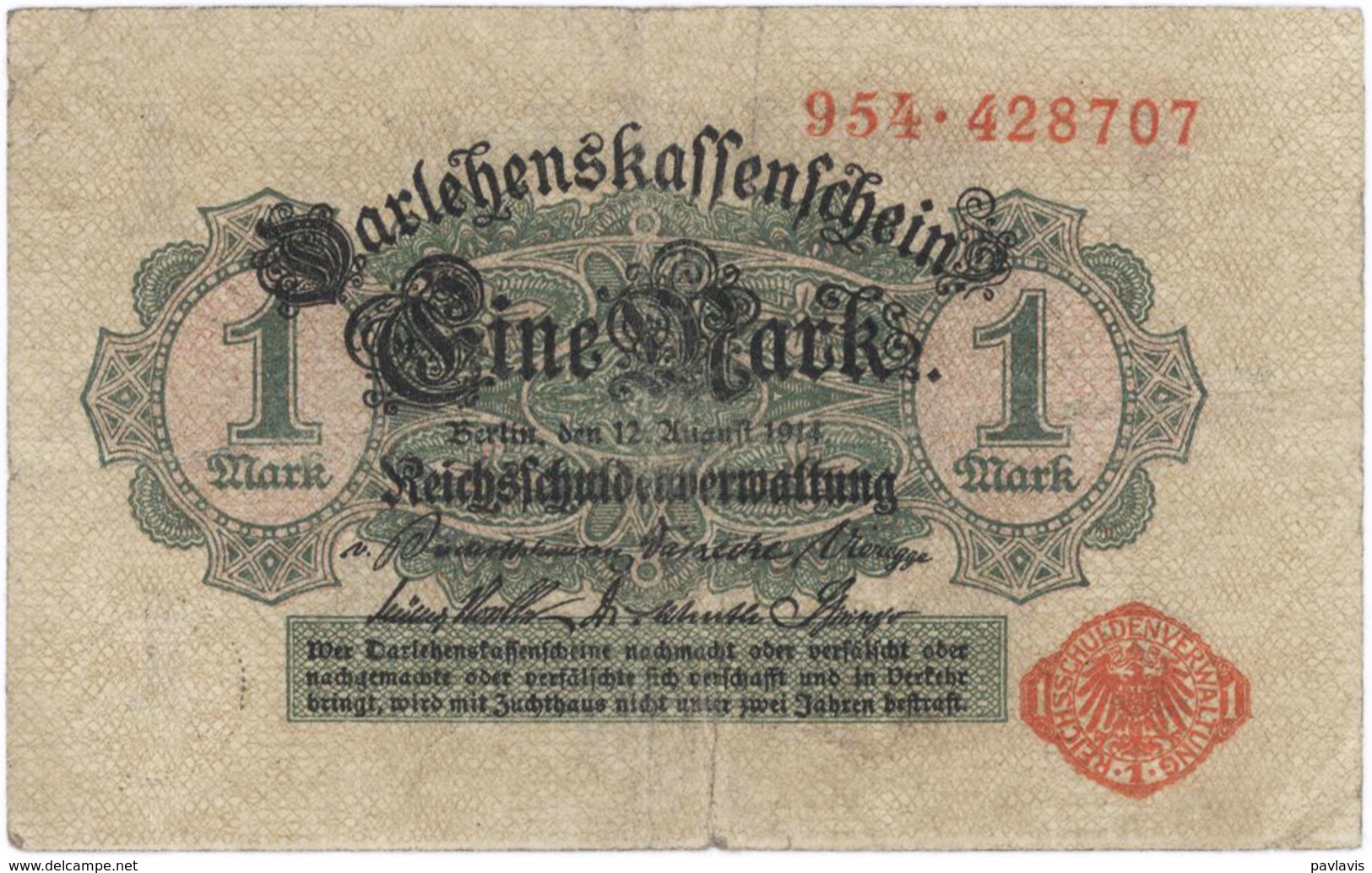 1 Mark / Eine Mark - German Empire - Year 1914 - Altri & Non Classificati