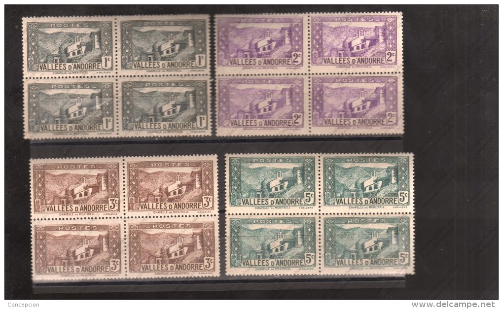 ANDORRE FRANCESA Nº 24--25--26--27   BLOQUE DE CUATRO - Used Stamps
