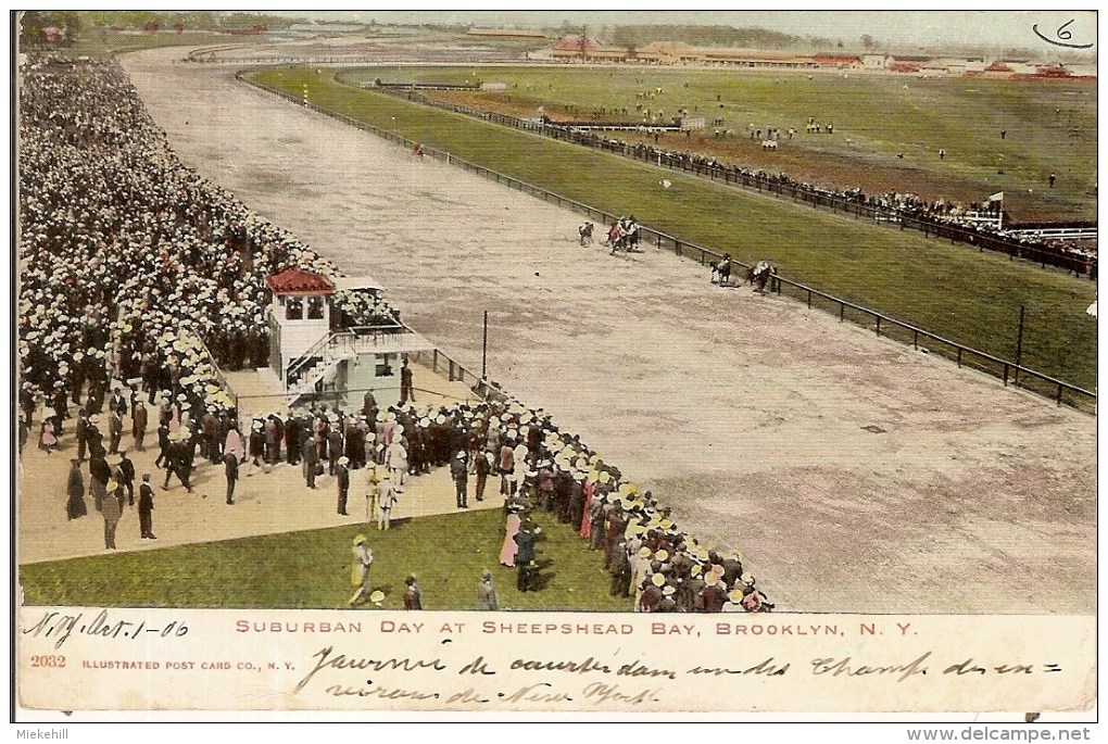 BROOKLYN-SUBURBAN DAY AT SHEEPSHEAD BAY-COURSE DE CHEVAUX-HIPPODROME-CHEVAL-HORSE - Brooklyn