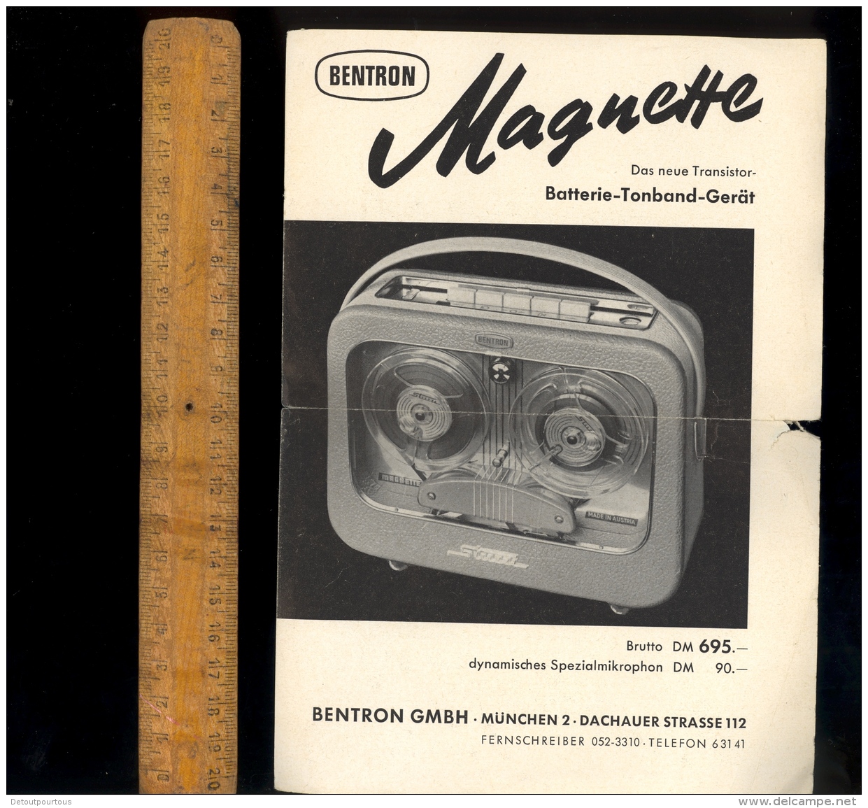 BENTRON Magnette Tonband Gerät Magnetophone à Bande Bentron Gmbh München - Sonstige & Ohne Zuordnung