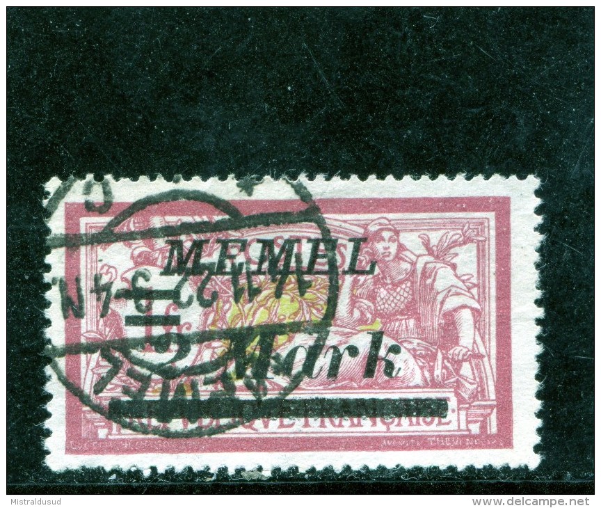 Memel , Timbres Merson Oblitere Du 14-11-22 - Gebruikt