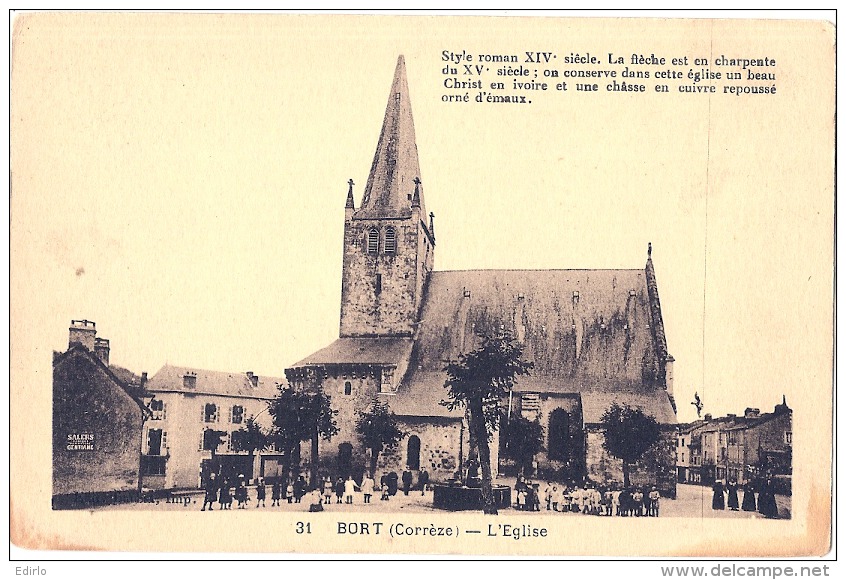 -19- BORT  L'église De Style Roman TTBE Neuve - Ussel