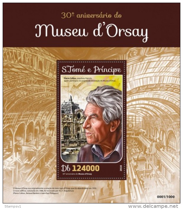 S. Tome&Principe. 2016 Musee D’Orsay. (112b) - Musées