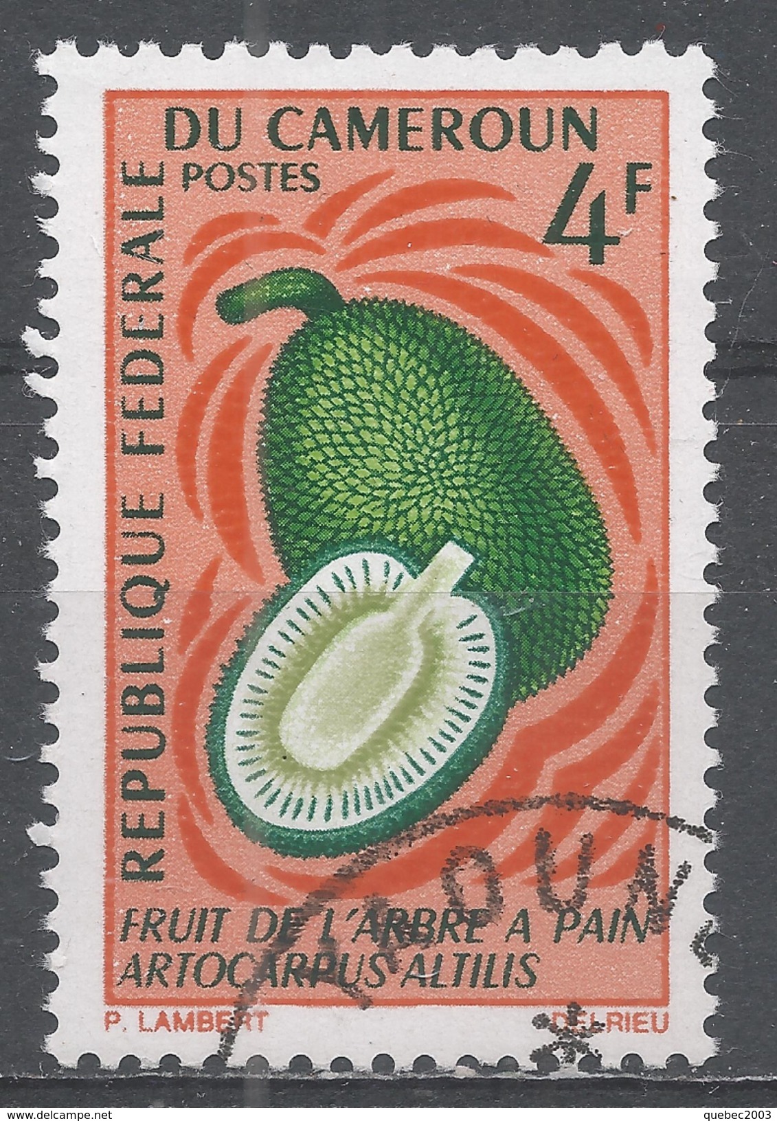 Cameroun 1967. Scott #463 (U) Fruits, Breadfruit - Cameroun (1960-...)