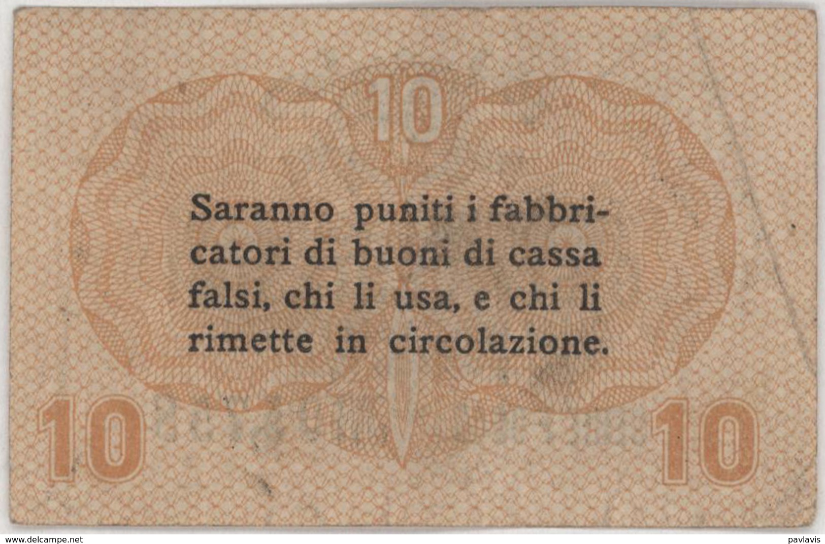 10 Centesimi - CASSA VENETA DEI PRESTITI - Year 1918 - Buoni Di Cassa