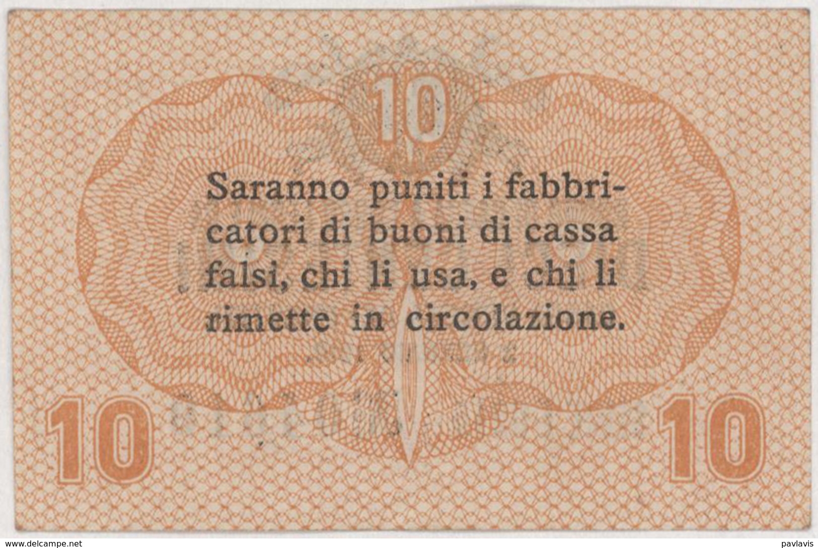 10 Centesimi - CASSA VENETA DEI PRESTITI - Year 1918 - Buoni Di Cassa