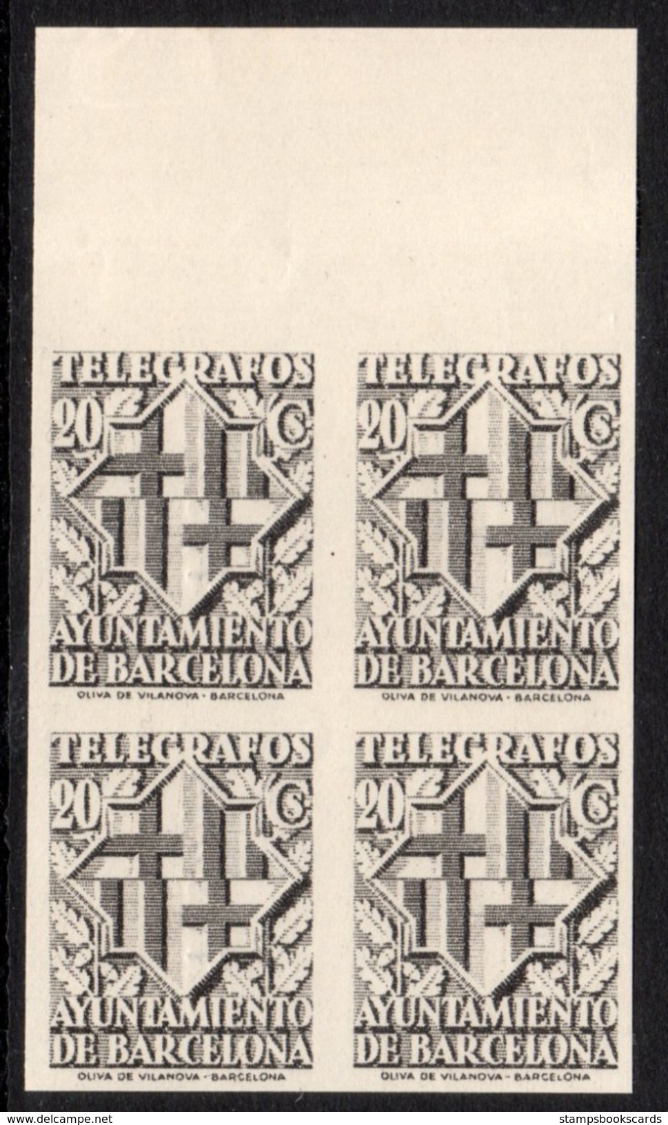 Spain Barcelona Telegraph Stamps Mnh - Télégraphe