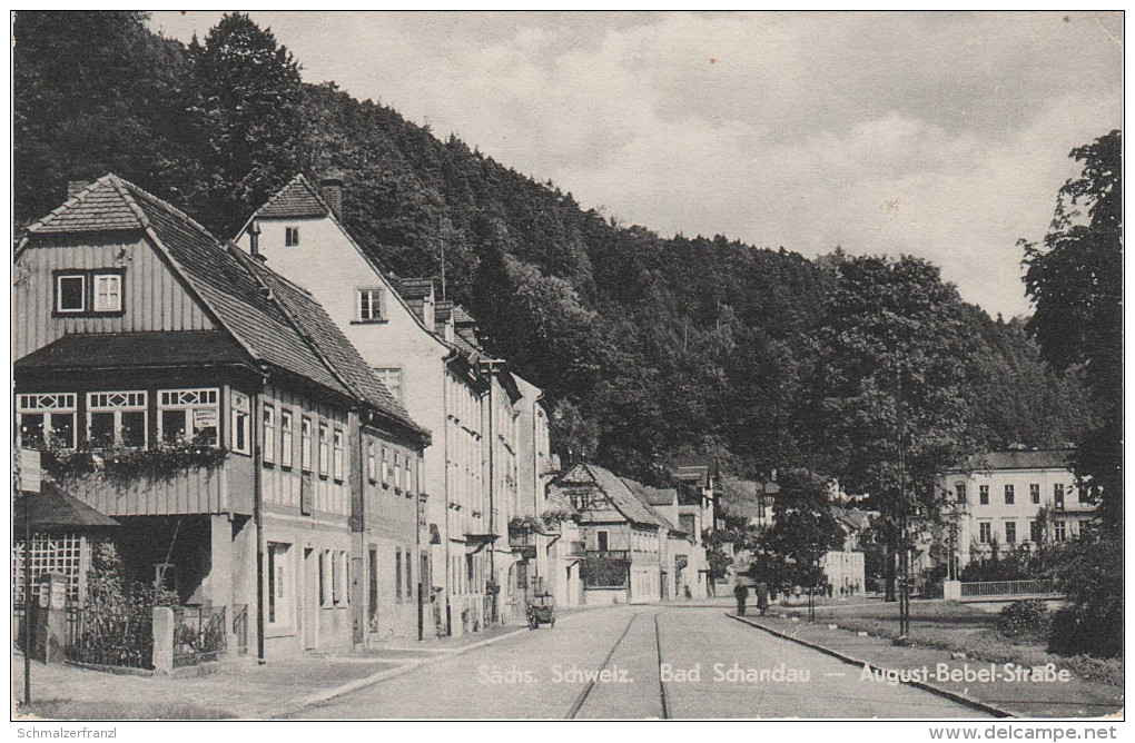 AK Bad Schandau August Bebel Strasse Kirnitzschtalstrasse Sächsische Schweiz Kirnitzschtal Bei Hinterhermsdorf Ostrau - Kirnitzschtal