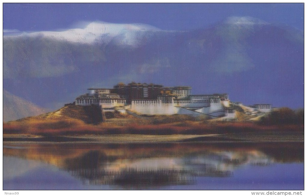 China - UNESCO WHS - Historic Ensemble Of The Potala Palace, Lhasa - Overlook The Potala Palace, 3D Postcard - Tibet