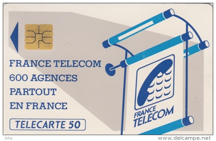 T237 - France, Phonecard, 600 Agences, 50 Units, Used, 2 Scans - 600 Bedrijven