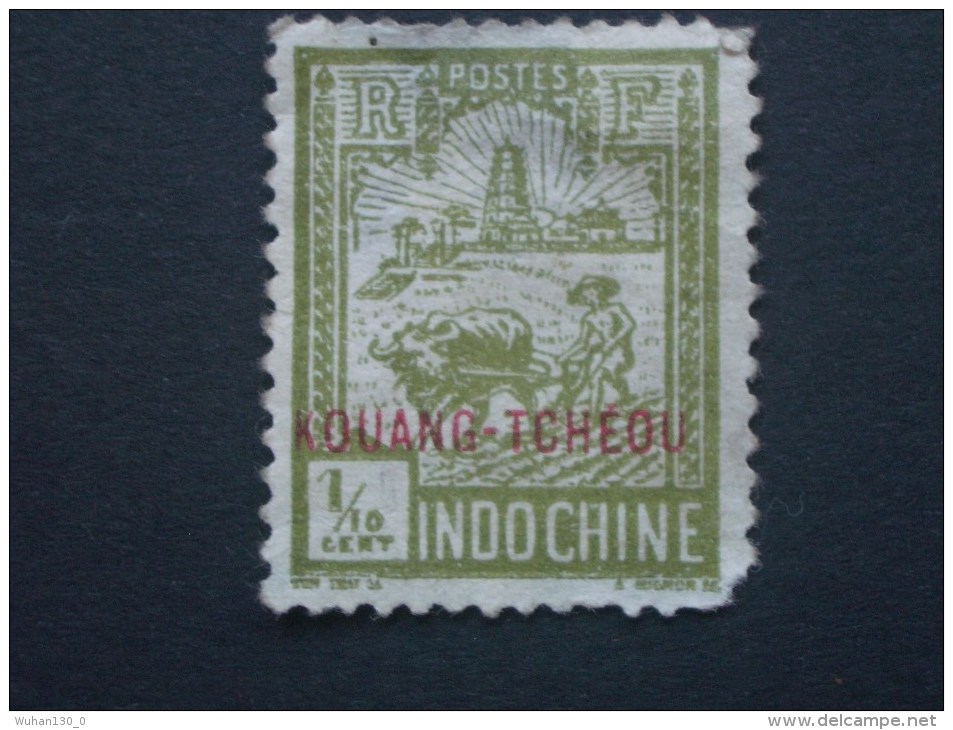 KOUANG-TCHEOU  Colonie France  *  1927   "   TP D'Indochine Surchargé  "   N° 73 Et 74 .       2 Val . - Usati